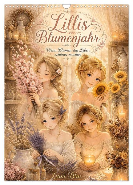 Lillis Blumenjahr (Wandkalender 2027 DIN A3 hoch) CALVENDO Monatskalender