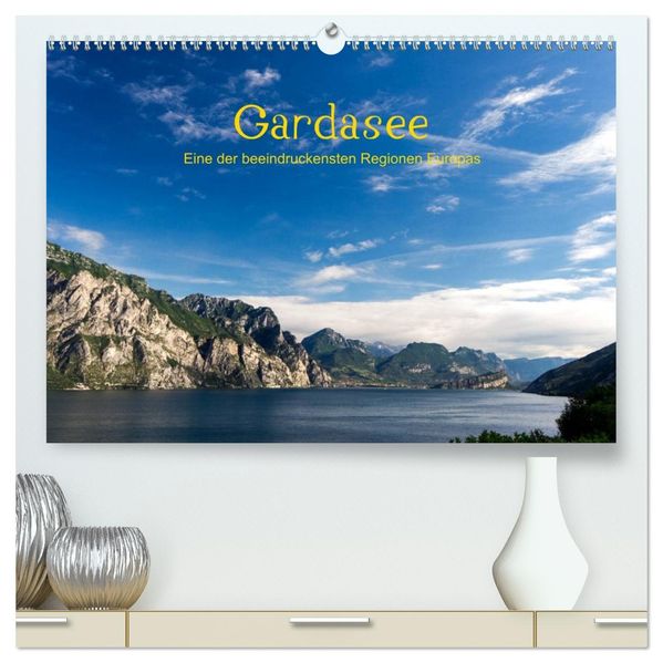 Gardasee / CH-Version (hochwertiger Premium Wandkalender 2027 DIN A2 quer) Kunstdruck in Hochglanz