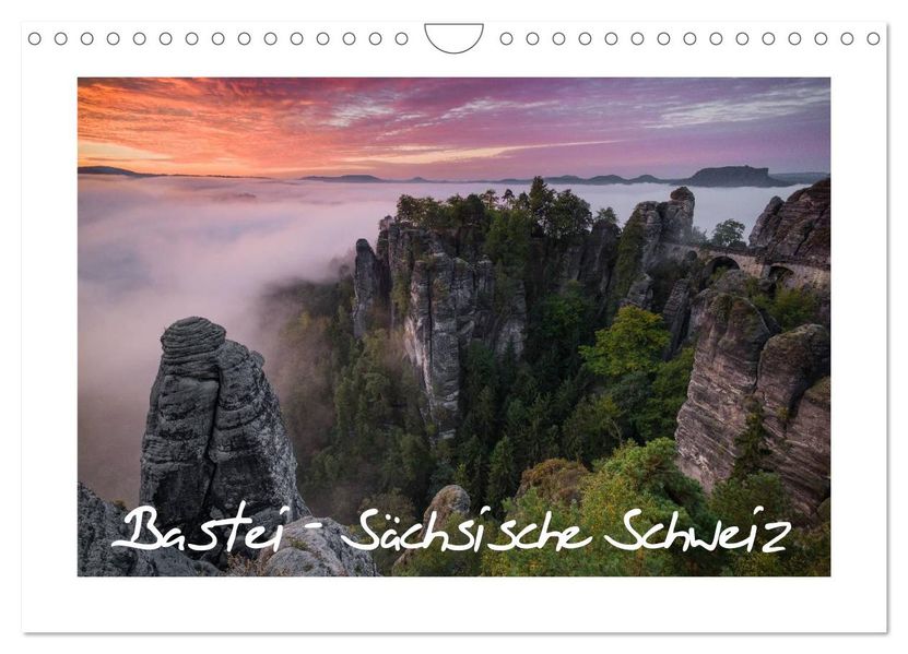 Bastei - Sächsische Schweiz (Wandkalender 2027 DIN A4 quer) CALVENDO Monatskalender
