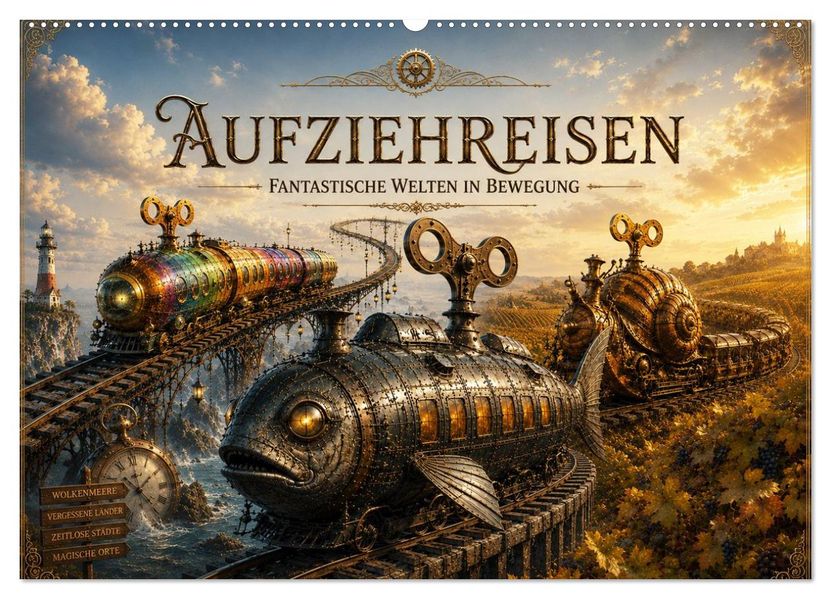 Aufziehreisen (Wandkalender 2027 DIN A2 quer) CALVENDO Monatskalender