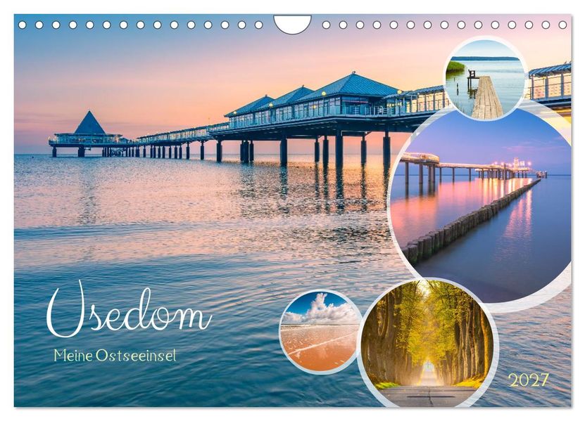 Usedom - Meine Ostseeinsel (Wandkalender 2027 DIN A4 quer) CALVENDO Monatskalender