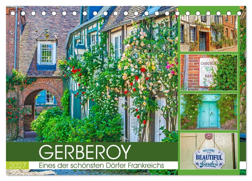 Gerberoy - Eines der schönsten Dörfer Frankreichs (Tischkalender 2027 DIN A5 quer) CALVENDO Monatskalender