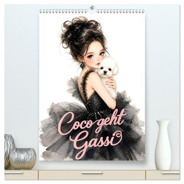 Coco geht Gassi (hochwertiger Premium Wandkalender 2027 DIN A2 hoch) Kunstdruck in Hochglanz