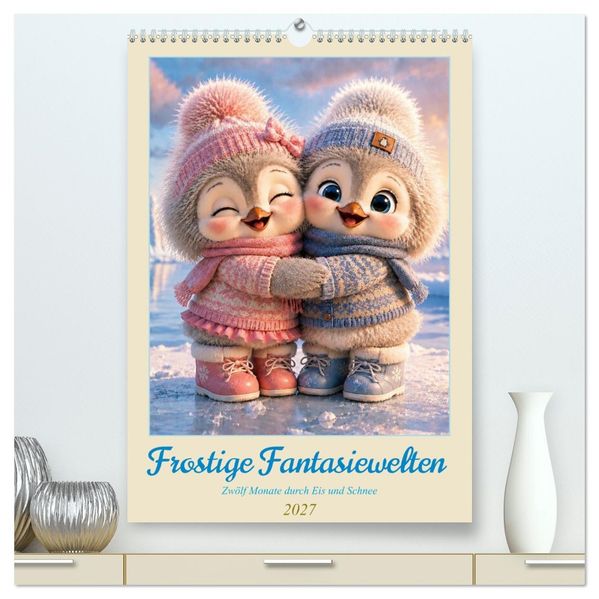 Frostige Fantasiewelten (hochwertiger Premium Wandkalender 2027 DIN A2 hoch) Kunstdruck in Hochglanz