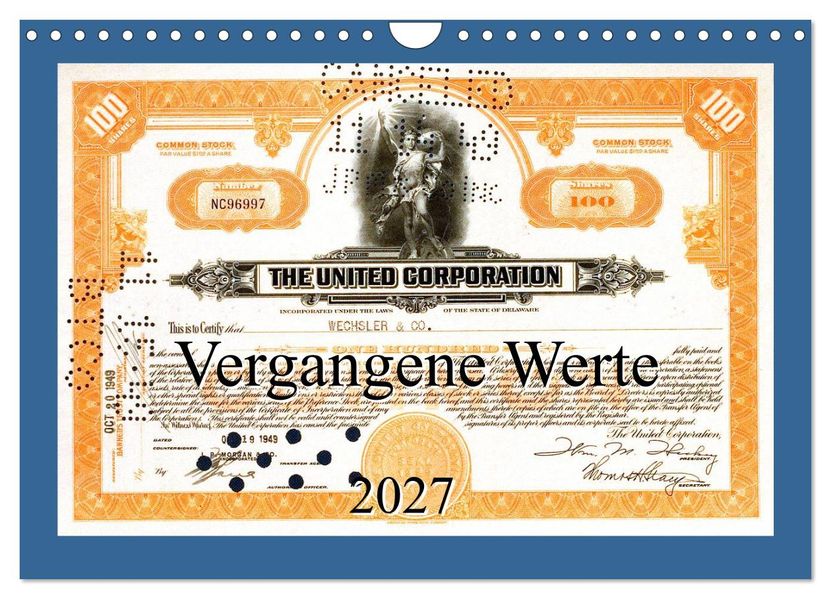 Vergangene Werte (Wandkalender 2027 DIN A4 quer) CALVENDO Monatskalender