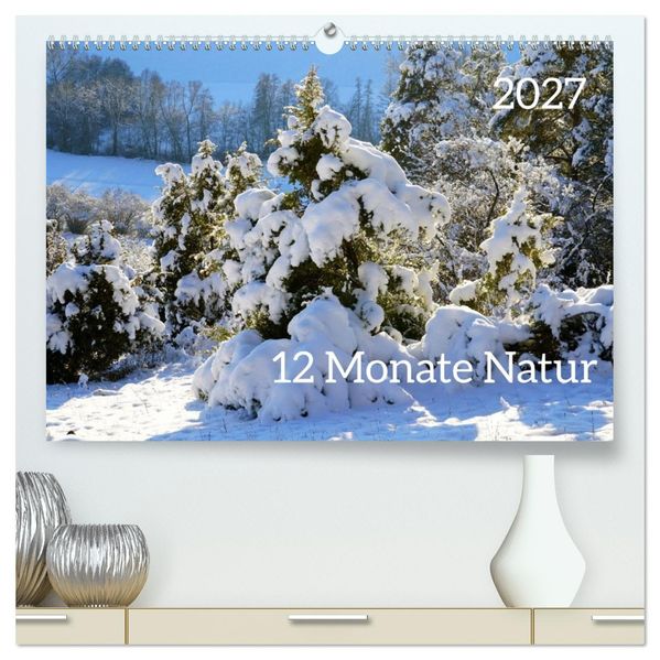 12 Monate Natur (hochwertiger Premium Wandkalender 2027 DIN A2 quer) Kunstdruck in Hochglanz