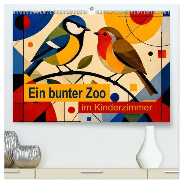 Ein bunter Zoo im Kinderzimmer (hochwertiger Premium Wandkalender 2027 DIN A2 quer) Kunstdruck in Hochglanz