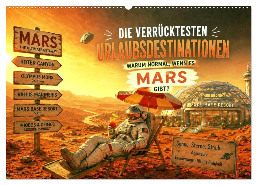Die verrücktesten Urlaubsdestinationen (Wandkalender 2027 DIN A2 quer) CALVENDO Monatskalender