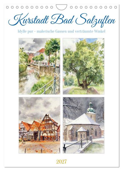 Kurstadt Bad Salzuflen (Wandkalender 2027 DIN A4 hoch) CALVENDO Monatskalender