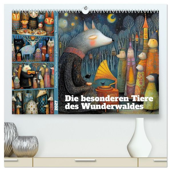 Die besonderen Tiere des Wunderwaldes (hochwertiger Premium Wandkalender 2027 DIN A2 quer) Kunstdruck in Hochglanz