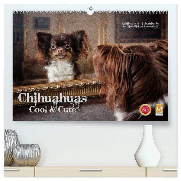 Chihuahuas - Cool and Cute (hochwertiger Premium Wandkalender 2027 DIN A2 quer) Kunstdruck in Hochglanz