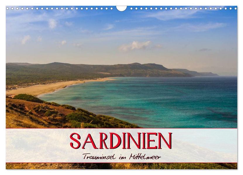 Sardinien Panoramakalender / CH-Version (Wandkalender 2027 DIN A3 quer) CALVENDO Monatskalender