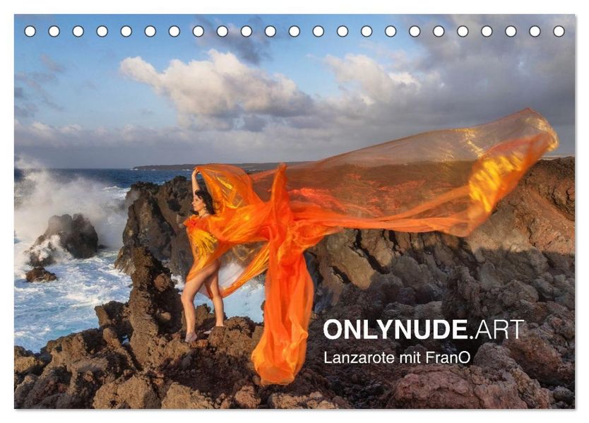 ONLYNUDE.ART Lanzarote mit FranO (Tischkalender 2027 DIN A5 quer) CALVENDO Monatskalender