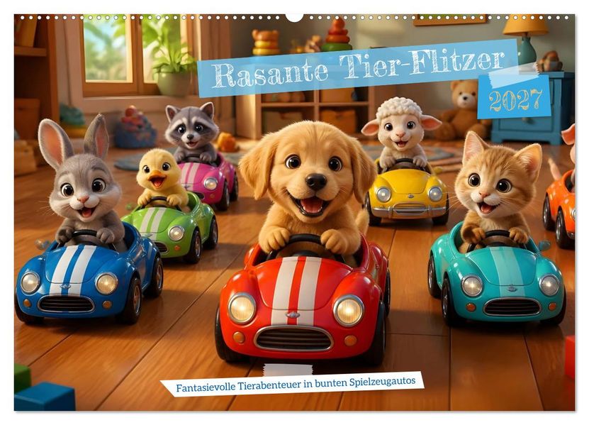 Rasante Tier-Flitzer (Wandkalender 2027 DIN A2 quer) CALVENDO Monatskalender