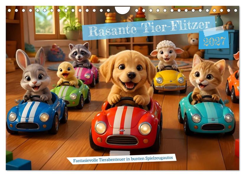 Rasante Tier-Flitzer (Wandkalender 2027 DIN A4 quer) CALVENDO Monatskalender