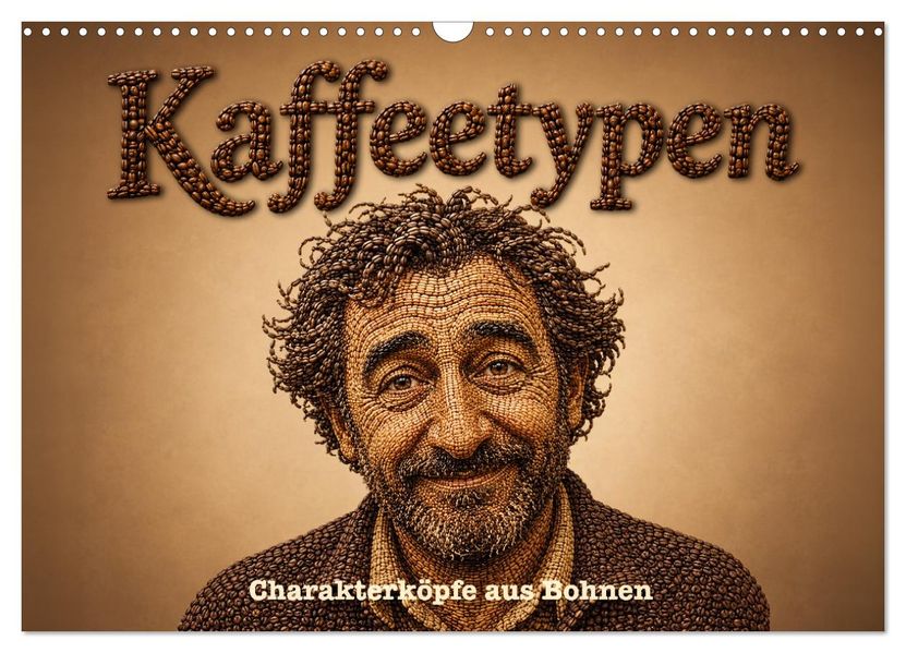 Kaffeetypen - Charakterköpfe aus Bohnen (Wandkalender 2027 DIN A3 quer) CALVENDO Monatskalender