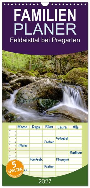 Familienplaner 2027 - Feldaisttal bei Pregarten mit 5 Spalten (Wandkalender 21 x 45 cm) CALVENDO