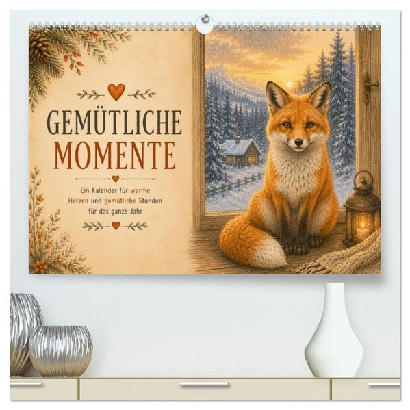 Gemütliche Momente - Ein Kalender für warme Herzen und gemütliche Stunden (hochwertiger Premium Wandkalender 2027 DIN A2 quer) Kunstdruck in Hochglanz