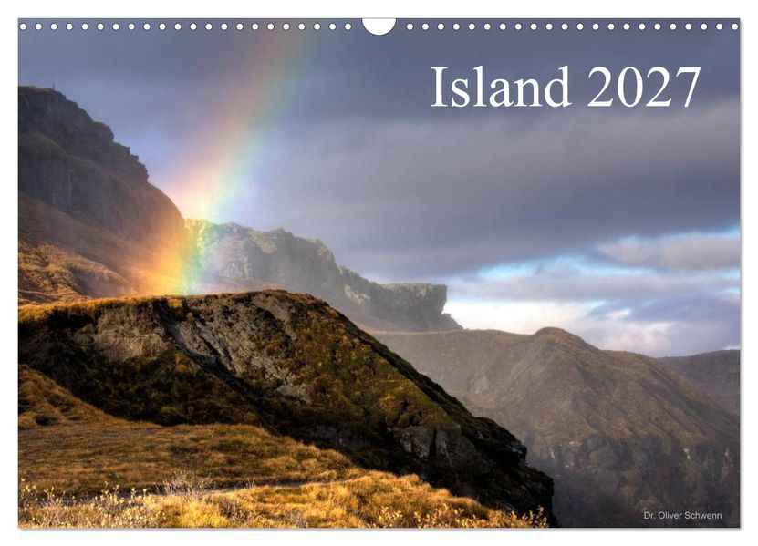 Island 2027 (Wandkalender 2027 DIN A3 quer) CALVENDO Monatskalender