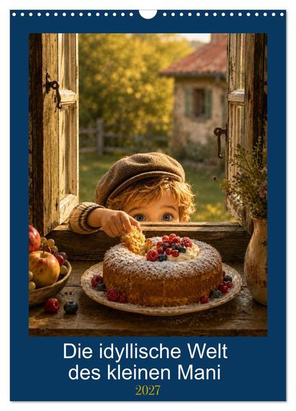 Die idyllische Welt des kleinen Mani (Wandkalender 2027 DIN A3 hoch) CALVENDO Monatskalender
