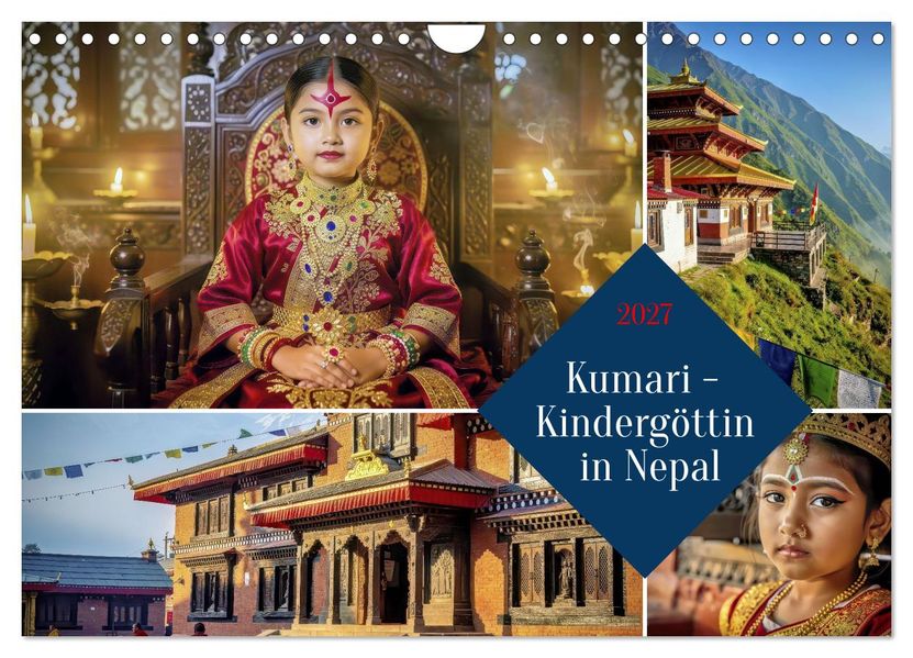 Kumari - Kindergöttin in Nepal (Wandkalender 2027 DIN A4 quer) CALVENDO Monatskalender