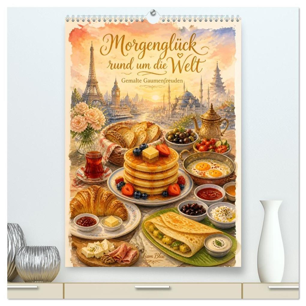 Morgenglück rund um die Welt - Gemalte Gaumenfreuden (hochwertiger Premium Wandkalender 2027 DIN A2 hoch) Kunstdruck in Hochglanz