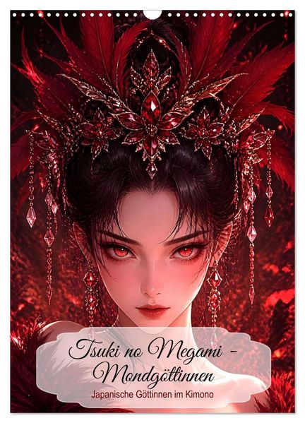 Tsuki no Megami - Mondgöttinnen (Wandkalender 2027 DIN A3 hoch) CALVENDO Monatskalender