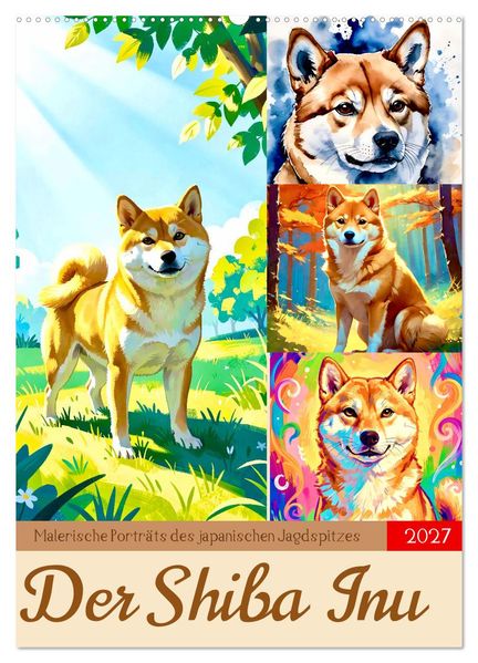 Der Shiba Inu (Wandkalender 2027 DIN A2 hoch) CALVENDO Monatskalender