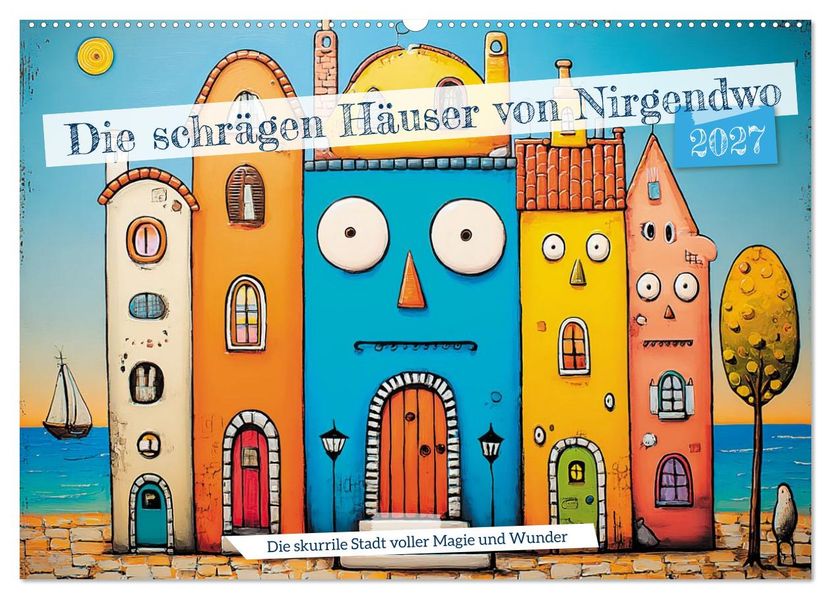Die schrägen Häuser von Nirgendwo (Wandkalender 2027 DIN A2 quer) CALVENDO Monatskalender