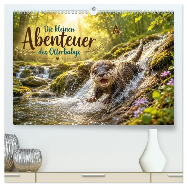 Die kleinen Abenteuer des Otterbabys (hochwertiger Premium Wandkalender 2027 DIN A2 quer) Kunstdruck in Hochglanz