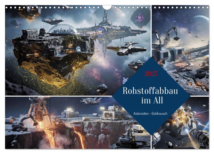 Rohstoffabbau im All (Wandkalender 2027 DIN A3 quer) CALVENDO Monatskalender