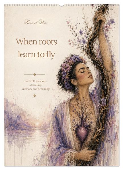 When roots learn to fly poetic illustrations of healing memory and becoming (Wall Calendar 2027 DIN A2 portrait) CALVENDO 12 Month Wall Calendar
