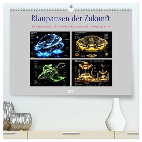 Blaupausen der Zukunft (hochwertiger Premium Wandkalender 2027 DIN A2 quer) Kunstdruck in Hochglanz