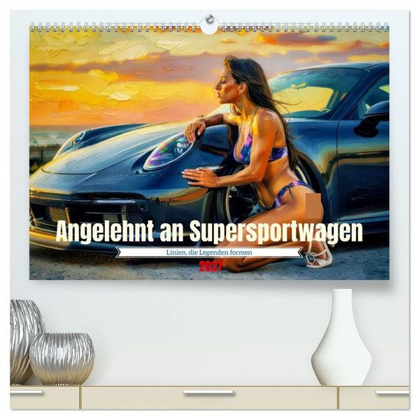 Angelehnt an Supersportwagen (hochwertiger Premium Wandkalender 2027 DIN A2 quer) Kunstdruck in Hochglanz