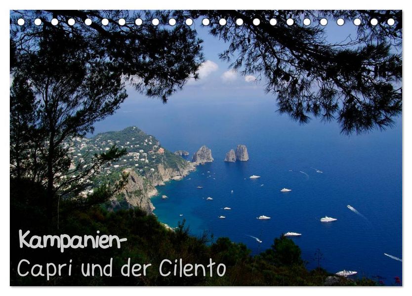 Kampanien - Capri und der Cilento (Tischkalender 2027 DIN A5 quer) CALVENDO Monatskalender