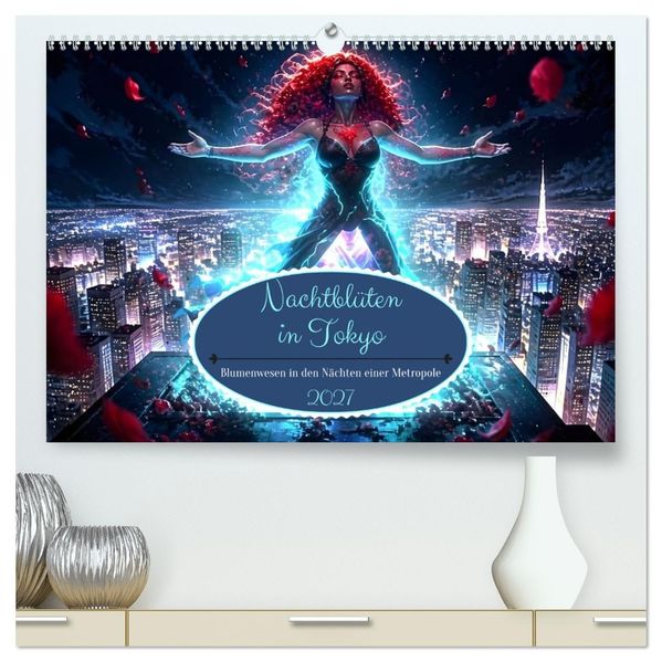 Nachtblüten in Tokyo (hochwertiger Premium Wandkalender 2027 DIN A2 quer) Kunstdruck in Hochglanz