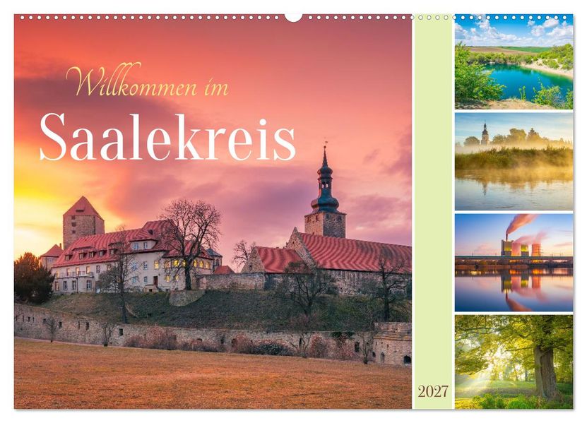 Willkommen im Saalekreis (Wandkalender 2027 DIN A2 quer) CALVENDO Monatskalender