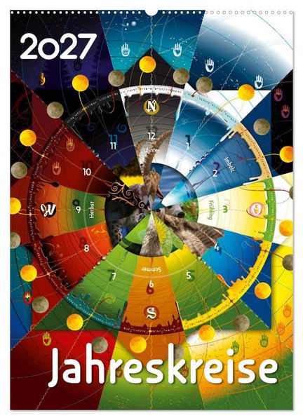 Jahreskreise (Wandkalender 2027 DIN A2 hoch) CALVENDO Monatskalender