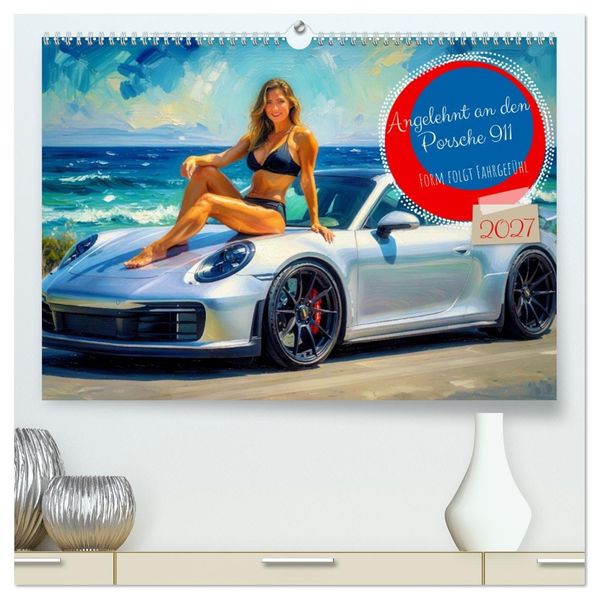 Angelehnt an den Porsche 911 (hochwertiger Premium Wandkalender 2027 DIN A2 quer) Kunstdruck in Hochglanz