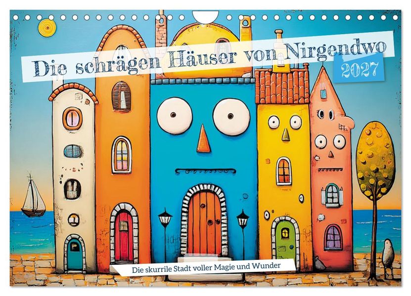 Die schrägen Häuser von Nirgendwo (Wandkalender 2027 DIN A4 quer) CALVENDO Monatskalender