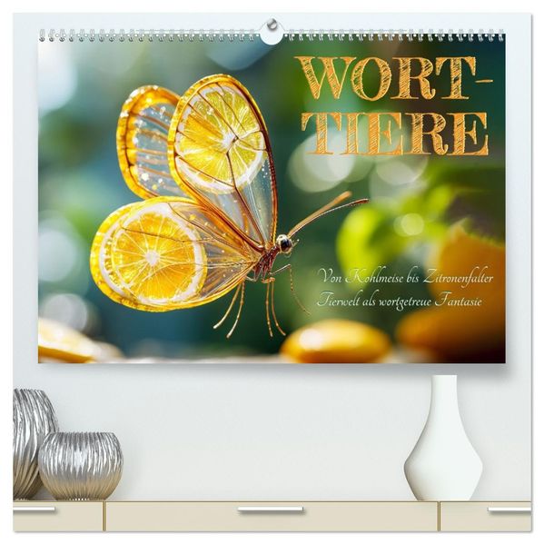 Wort-Tiere (hochwertiger Premium Wandkalender 2027 DIN A2 quer) Kunstdruck in Hochglanz