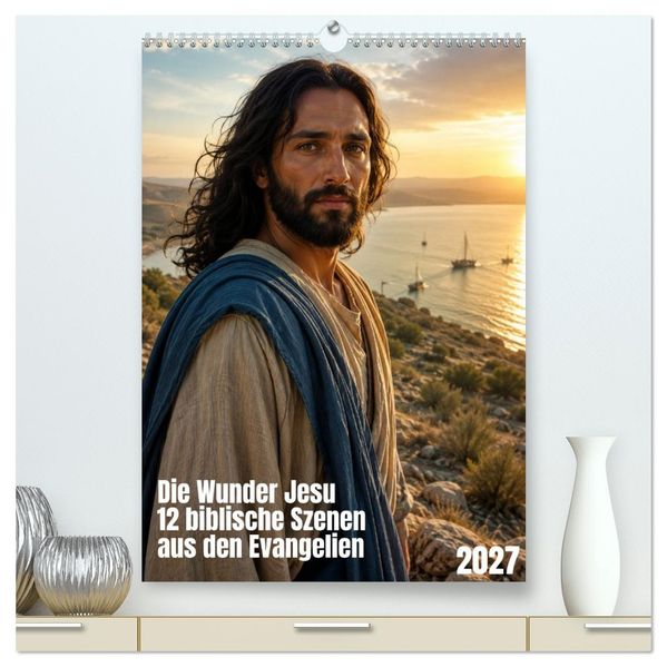 Die Wunder Jesu - 12 biblische Szenen aus den Evangelien (hochwertiger Premium Wandkalender 2027 DIN A2 hoch) Kunstdruck in Hochglanz