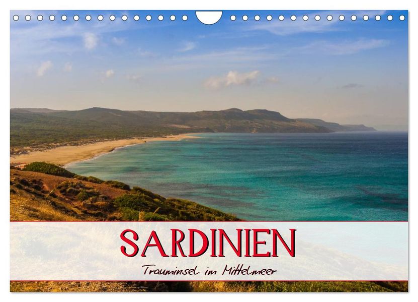 Sardinien Panoramakalender / CH-Version (Wandkalender 2027 DIN A4 quer) CALVENDO Monatskalender