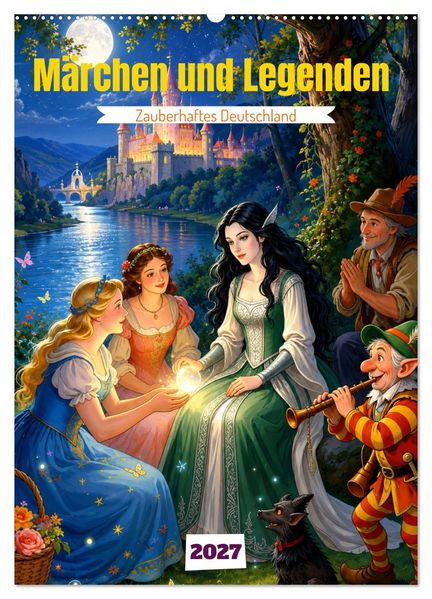 Märchen und Legenden (Wandkalender 2027 DIN A2 hoch) CALVENDO Monatskalender