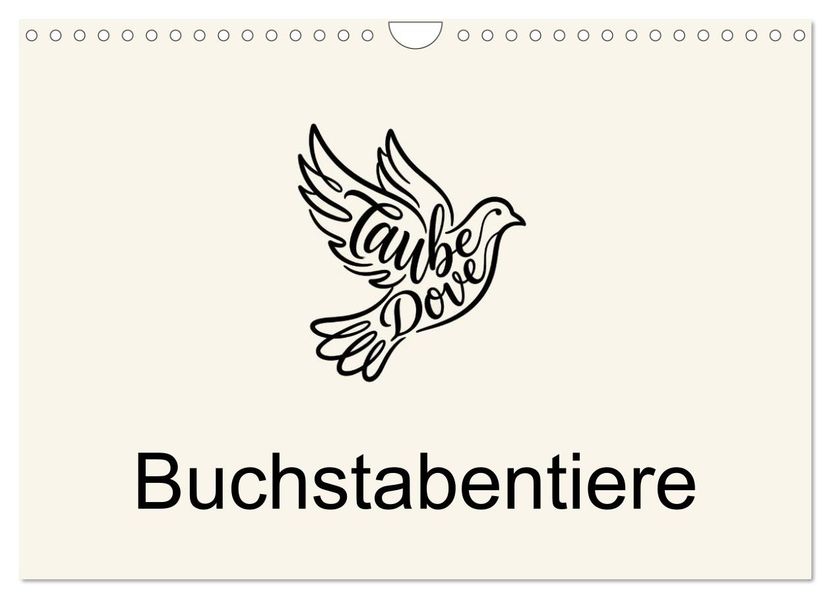 Buchstabentiere (Wandkalender 2027 DIN A4 quer) CALVENDO Monatskalender
