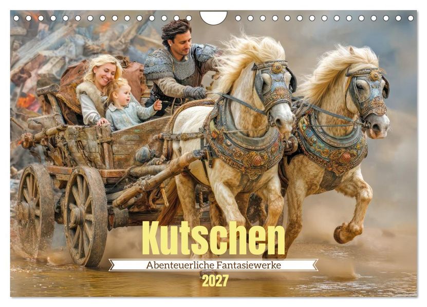 Kutschen - Abenteuerliche Fantasiewerke (Wandkalender 2027 DIN A4 quer) CALVENDO Monatskalender