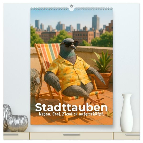 Stadttauben - Urban. Cool. Ziemlich unterschätzt. (hochwertiger Premium Wandkalender 2027 DIN A2 hoch) Kunstdruck in Hochglanz