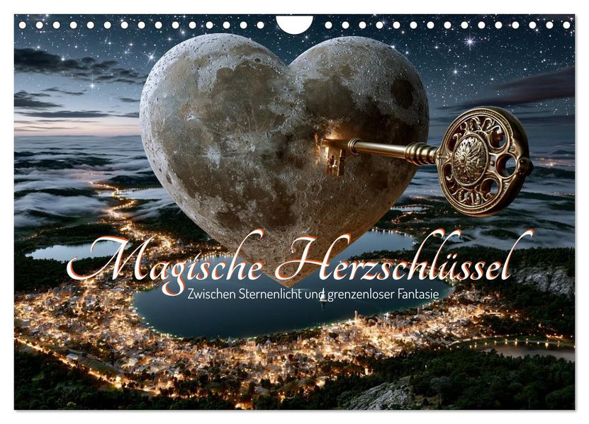 Magische Herzschlüssel. Zwischen Sternenlicht und grenzenloser Fantasie (Wandkalender 2027 DIN A4 quer) CALVENDO Monatskalender