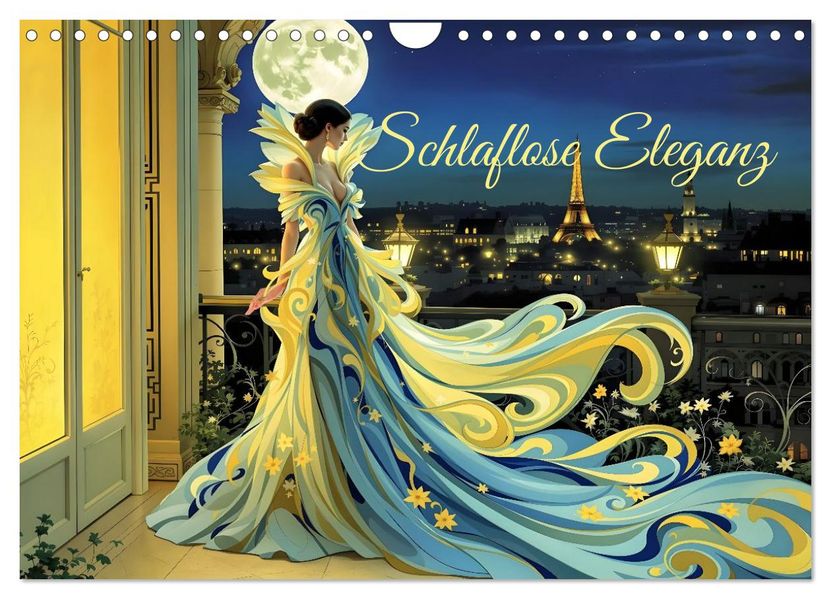 Schlaflose Eleganz (Wandkalender 2027 DIN A4 quer) CALVENDO Monatskalender