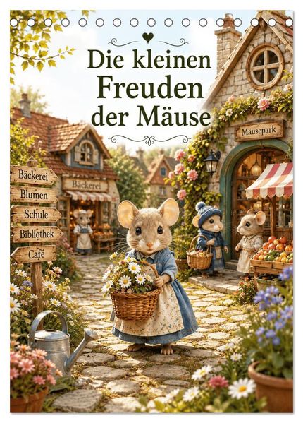 Die kleinen Freuden der Mäuse (Tischkalender 2027 DIN A5 hoch) CALVENDO Monatskalender